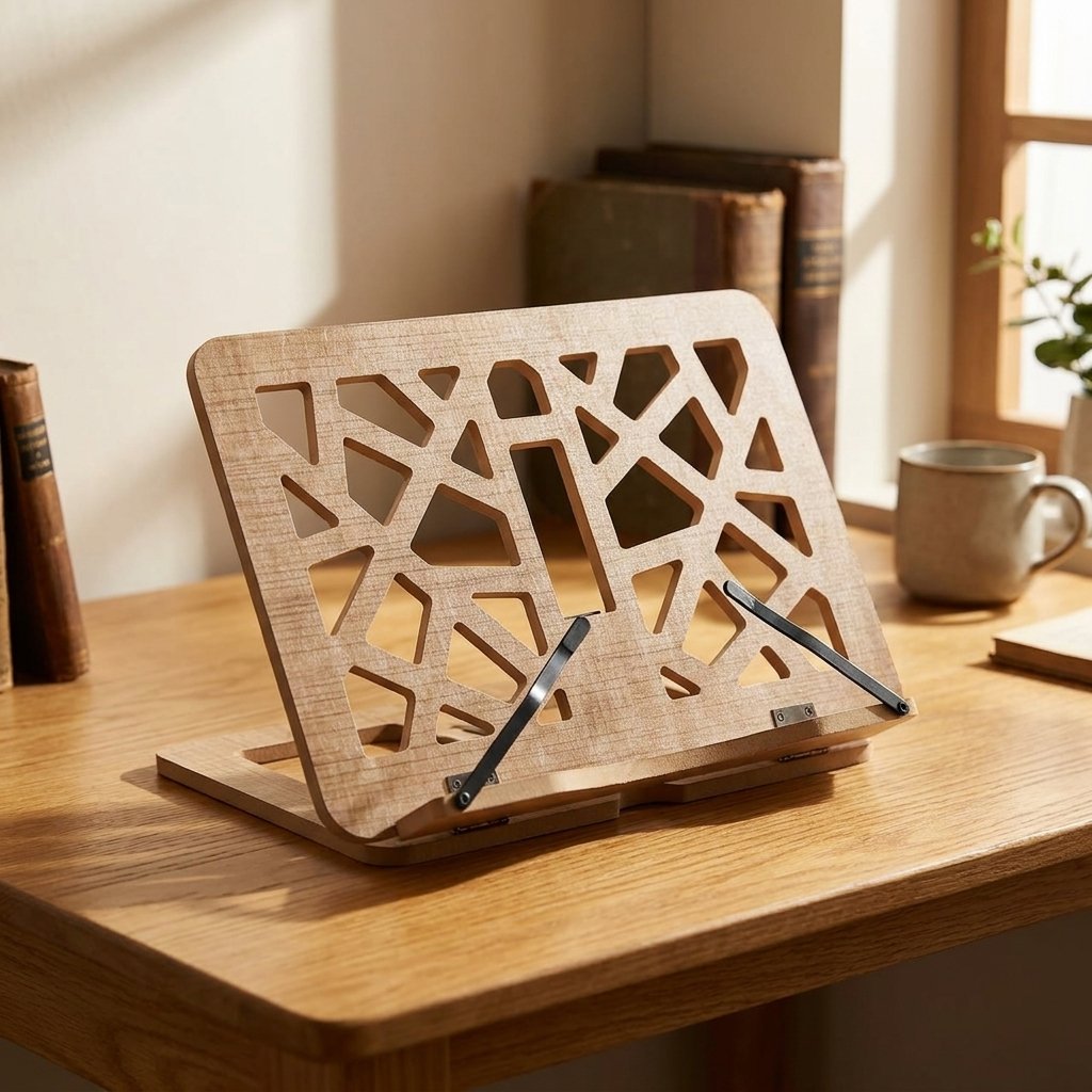 Geometrik Desenli MDF Masa Üstü Rahle
